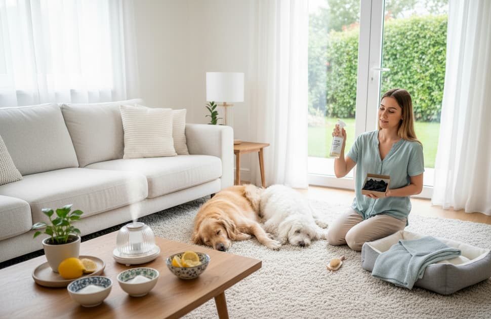 como quitar el olor a perro de la casa